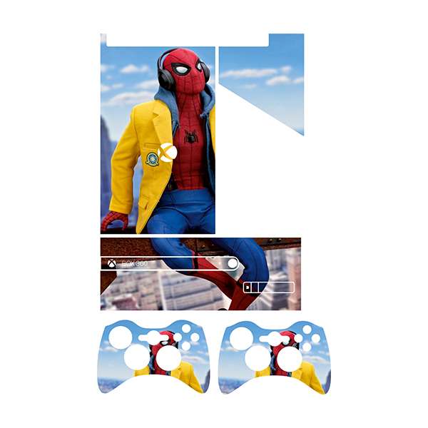 برچسب ایکس باکس 360 سوپر اسلیم توییجین وموییجین مدل Spiderman 17 مجموعه 5 عددی
