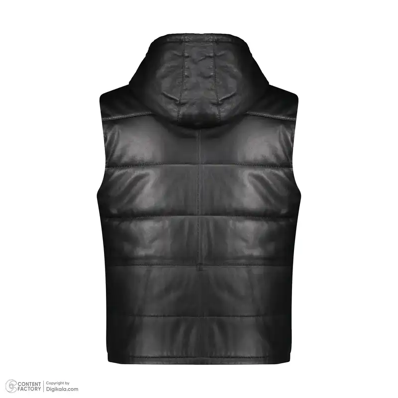 پافر مردانه چرم مشهد مدل w0518-001 رنگ مشکی