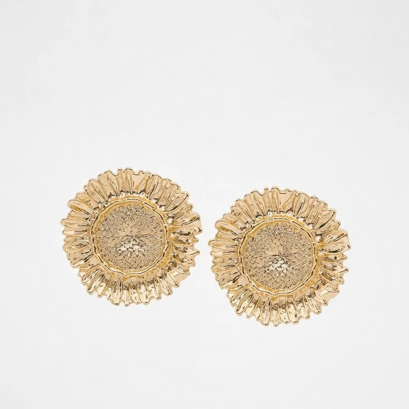 گوشواره میخی زنانه مدل خورشید  2564