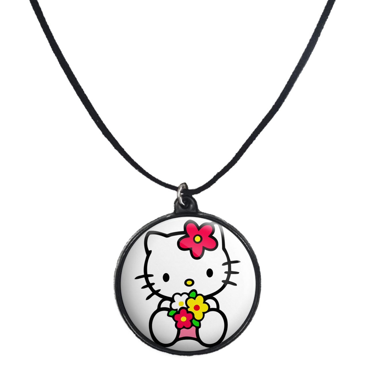 گردنبند پرمانه طرح کیتی کد pmb.22521 مدل دو طرفه