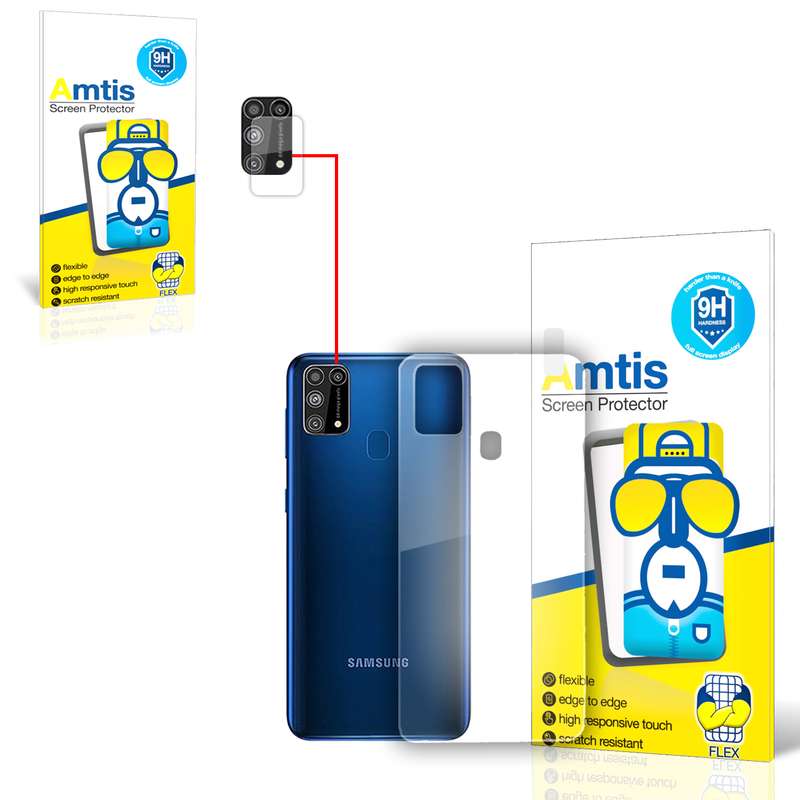 محافظ لنز دوربین امتیس مدل m31 مناسب برای گوشی موبایل سامسونگ GALAXY M31 به همراه محافظ پشت گوشی