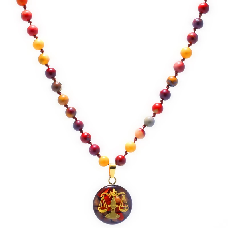 گردنبند زنانه مارک گلد طرح ماه تولد مهر