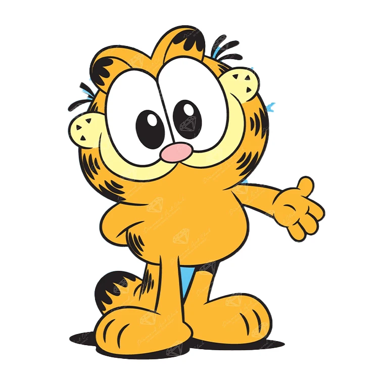 استیکر پارچه و لباس پاد آفرین مدل گارفیلد کد 1779