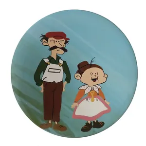 بشقاب دیوارکوب سفالی طرح خاله ریزه کد ۱۵۰