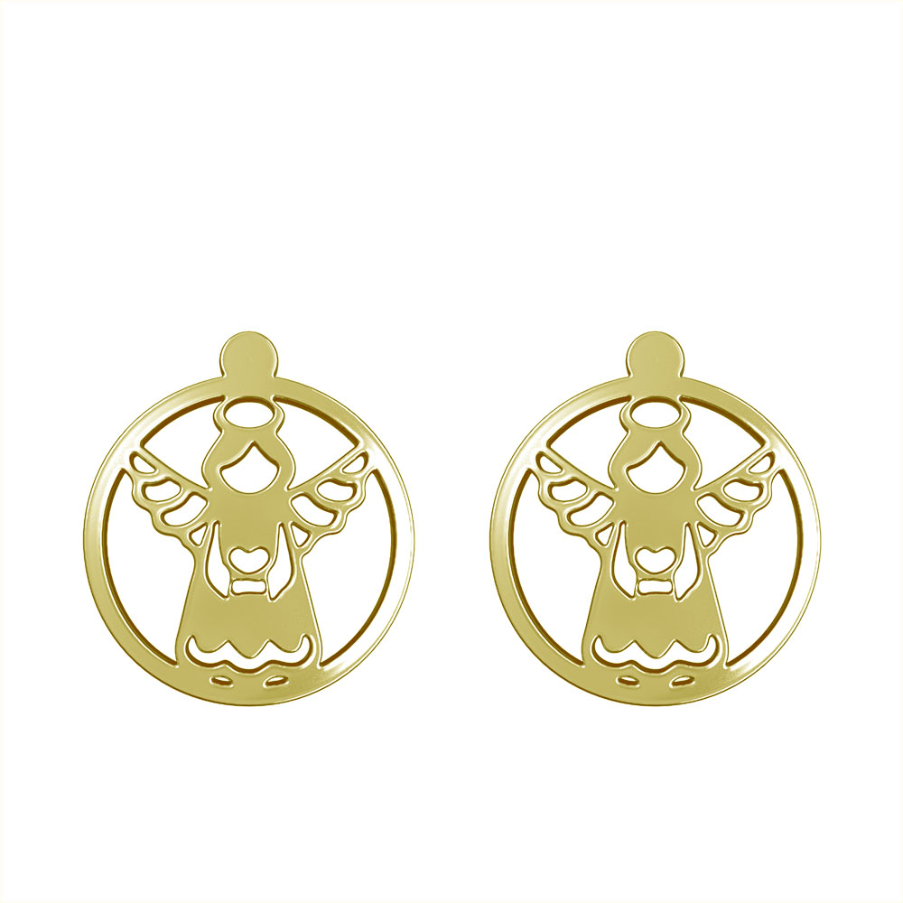 گوشواره طلا 18 عیار زنانه مدوپد مدل فرشته کد GA1-11355