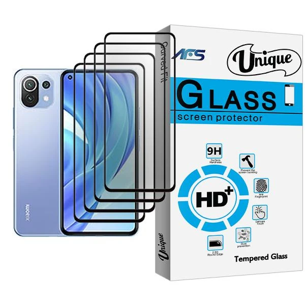 محافظ صفحه نمایش ای اف اس مدل Unique Glass MIX004 مناسب برای گوشی موبایل شیائومی Mi 11 Lite بسته چهار عددی