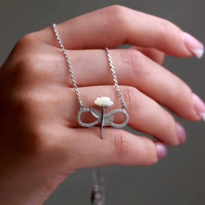 گردنبند نقره زنانه جی تی ای مدل جی نایس 76