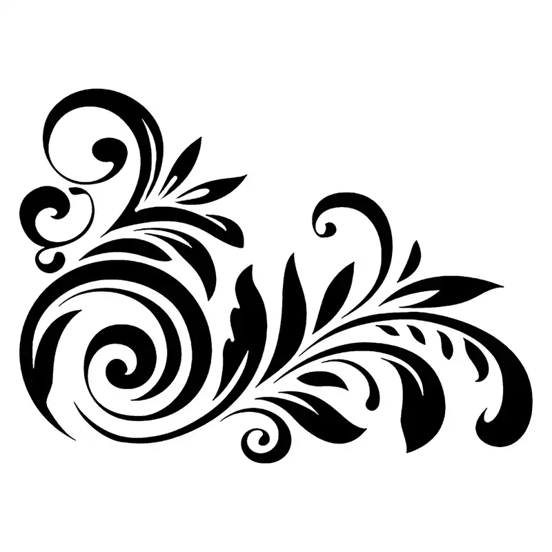 شابلون باتیس آرت طرح گل و بوته کد 646