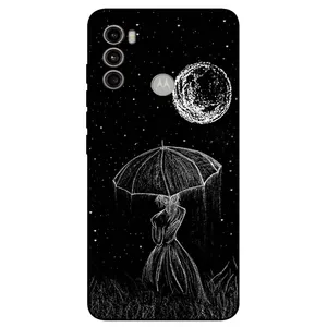 Megafone Girl and Moon 1369 Cover For Motorola Moto G60