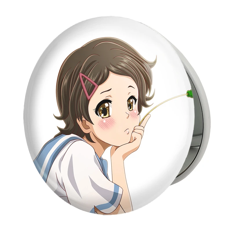 آینه جیبی خندالو طرح کاتو انیمه لیز و پرنده آبی مدل تاشو کد 23827 