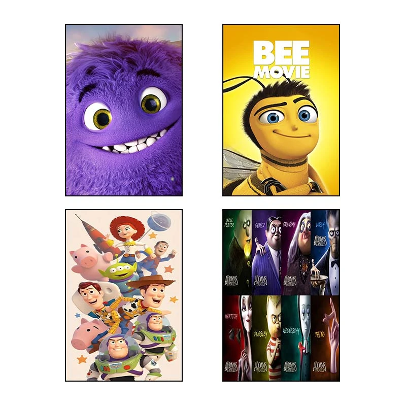 تابلو شاسي کارنيکا طرح انیمیشن Animation کد 32770 مجموعه 4 عددی