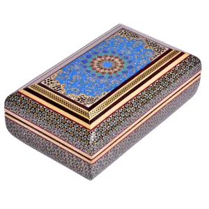 جعبه جواهرات خاتم کاری طرح ماهان کد MA1610