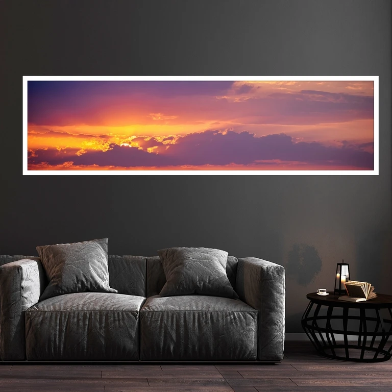 تابلو بکلیت طرح غروب آفتاب مدل کشیده W-7747