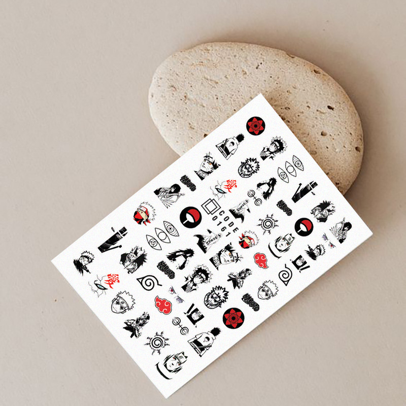 برچسب لنز ناخن مدل انیمه ناروتو کد 161