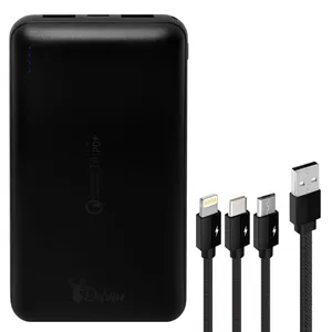 شارژر همراه دلوین مدل F18 ظرفیت 24000 میلی آمپر ساعت به همراه کابل تبدیل لایتنینگ / microUSB / USB-C