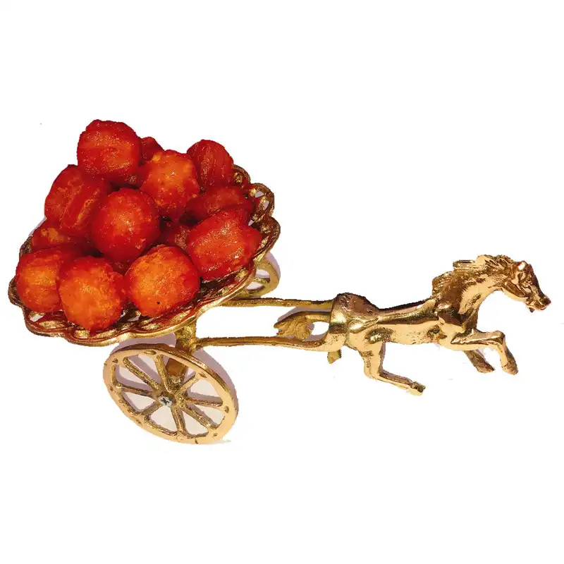 شکلات خوری برنزی مدل اسب و کالسکه