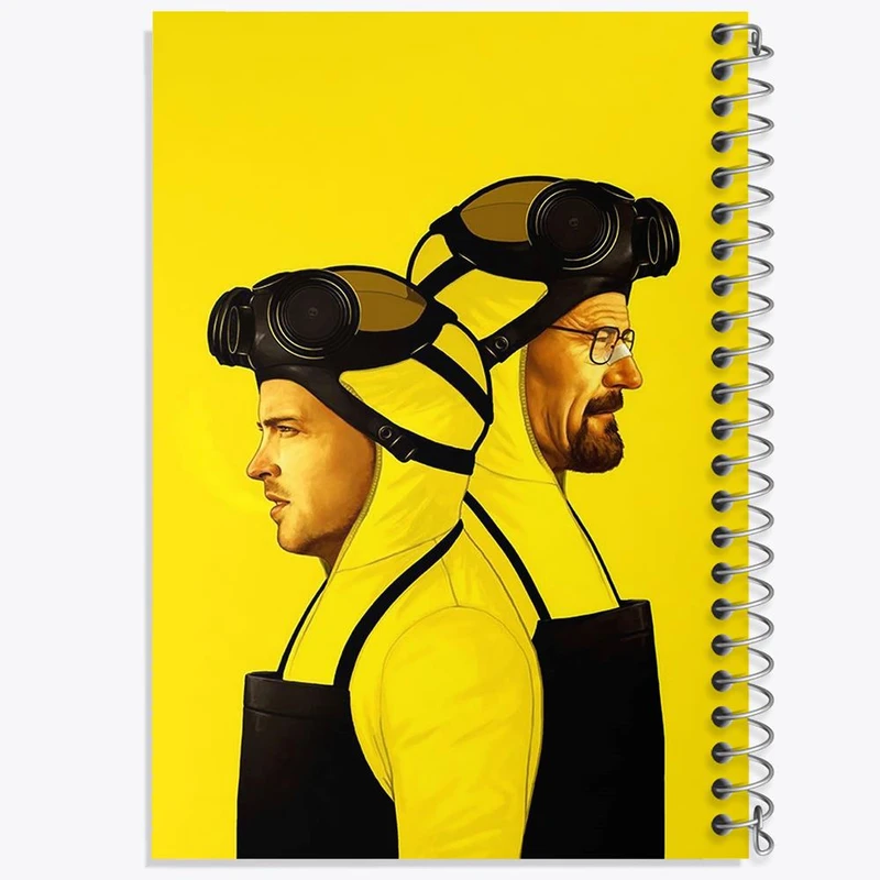 دفتر مشق 100 برگ خندالو طرح والتر وایت و جسی پینکمن سریال بریکینگ بد Breaking Bad کد 13293