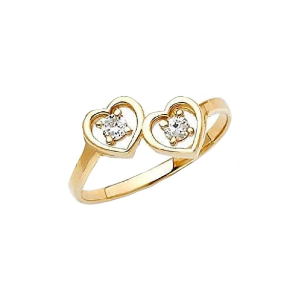  انگشتر طلا 18 عیار زنانه قیراط طرح قلب کد GH819