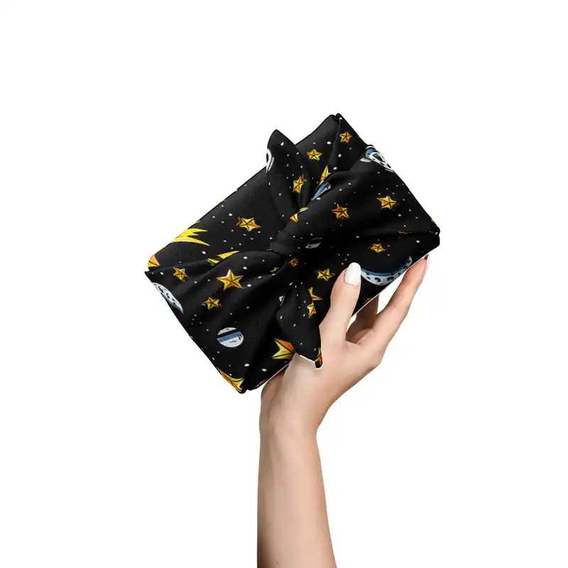 کاغذ کادو ترمه طراحان ایده مدل پترن ماه و ستاره کد strm0249