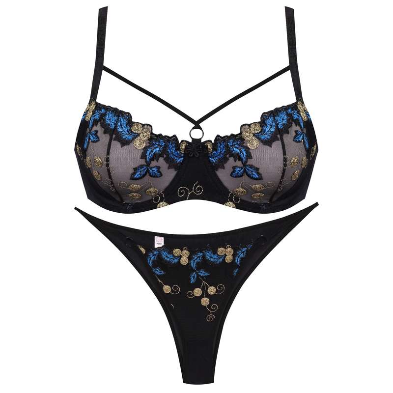 ست شورت و سوتین زنانه پانیذ مدل 9030 رنگ مشکی