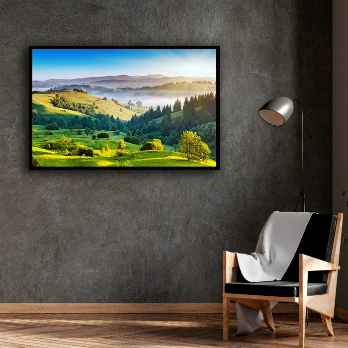 تابلو نوری بکلیت طرح منظره طبیعت تابستانی مدل B-D1816