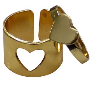 انگشتر زنانه مدل قلب کد RKH_1282 مجموعه 2 عددی