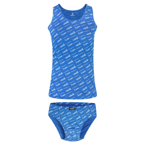 ست زیرپوش و شورت مردانه ساروک مدل کج راه رنگ آبی