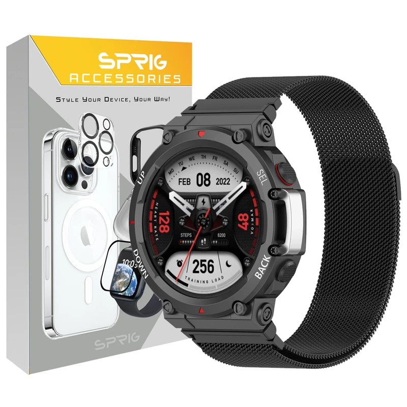 بند اسپریگ مدل Milanese TRX مناسب برای ساعت هوشمند امیزفیت Trex 3 (47mm)