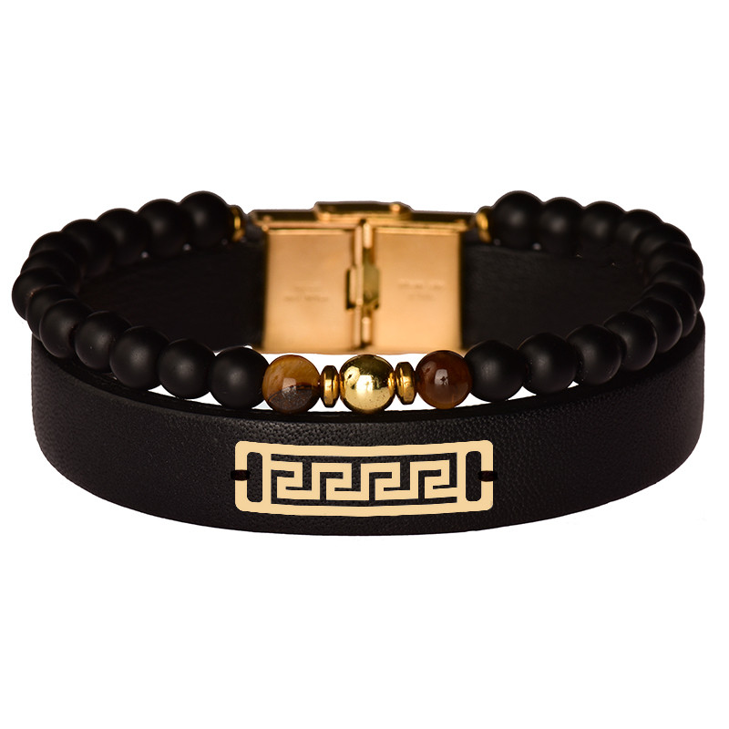 دستبند طلا 18 عیار مردانه کرابو طرح هندسی مدل Kr102387 دستبند طلا 18 عیار مردانه کرابو طرح هندسی مدل Kr102387