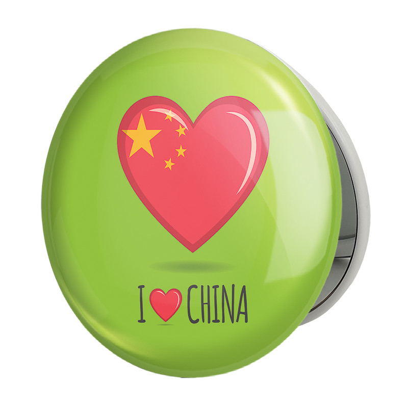 آینه جیبی خندالو طرح پرچم چین مدل تاشو کد 20581 