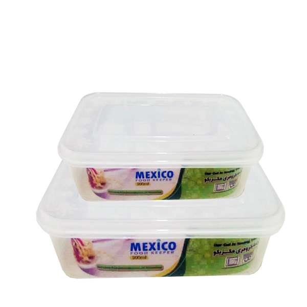 ظرف نگهدارنده مدل mexico مجموعه 2 عددی