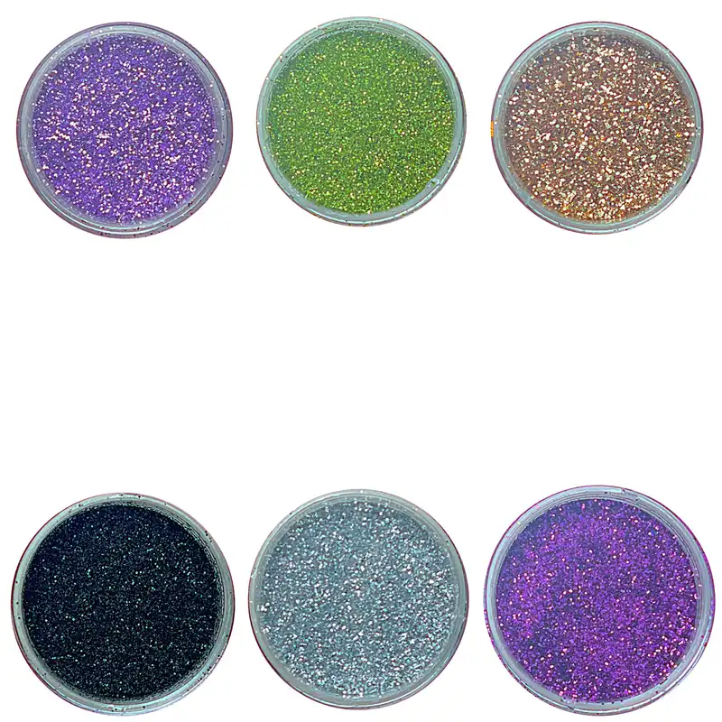 تزیین ناخن مدل شوگر هولوگرامی کد N9 مجموعه 6 عددی