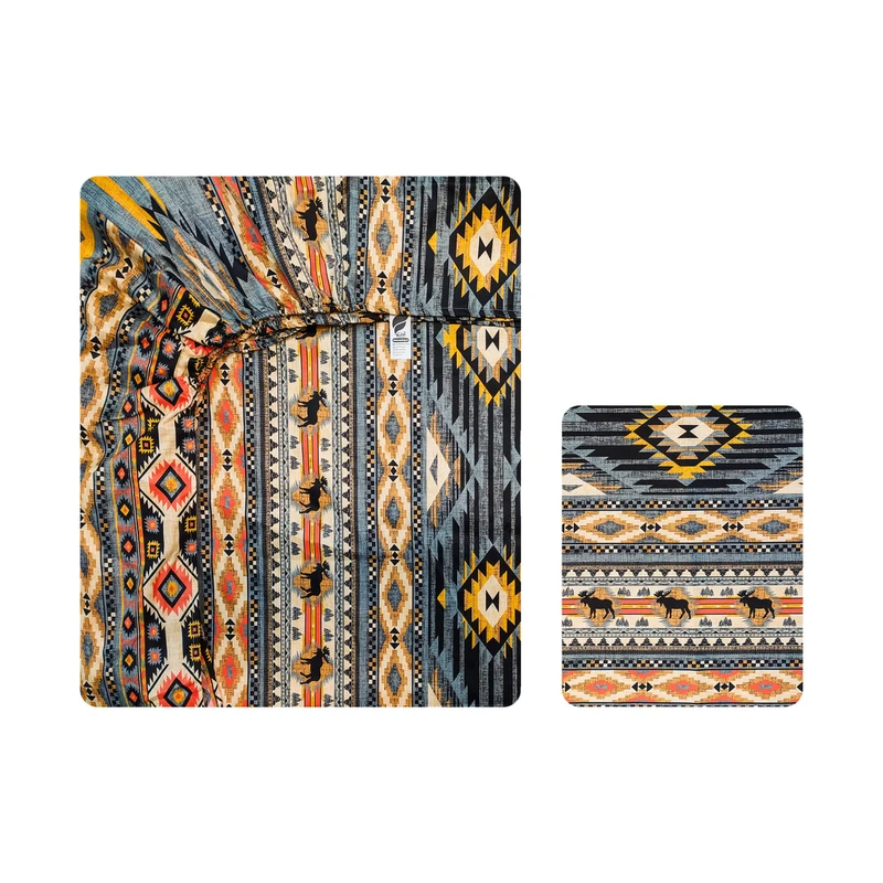 سرویس ملحفه 1 نفر 2 تکه آدنو مدل قشقایی کد CH156