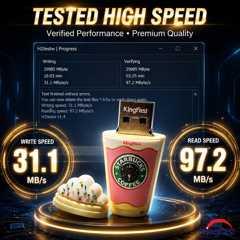 فلش مموری کینگ فست طرح فنجان قهوه مدل Starbucks Coffee Cup CF-11 ظرفیت 32 گیگابایت با رابط USB 3.0