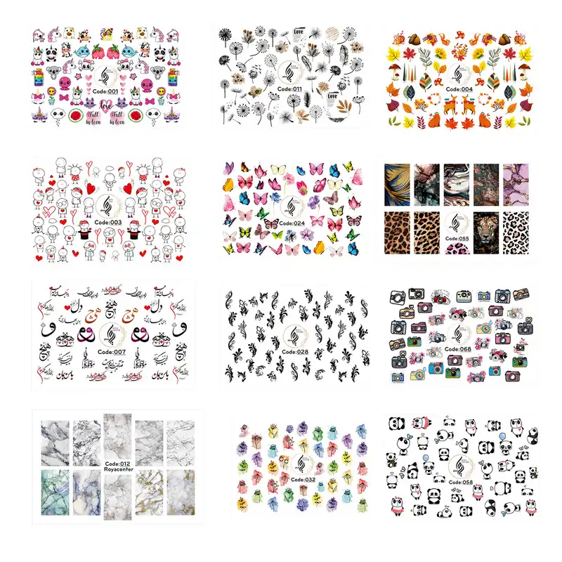 لنز ناخن رویاسنتر مدل M1 مجموعه 12 عددی