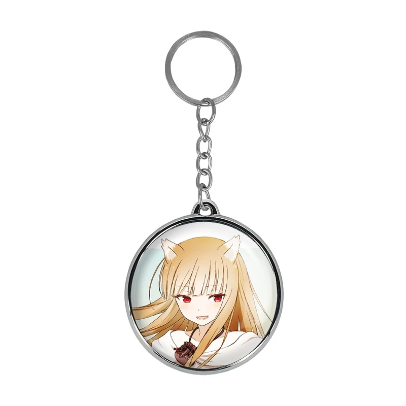 جاکلیدی خندالو طرح هولو انیمه ادویه و گرگ مدل دوطرفه کد 3609636097