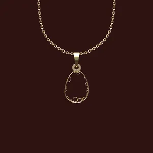 گردنبند طلا 18 عیار زنانه مدوپد مدل هندسی کد X2-1-1268