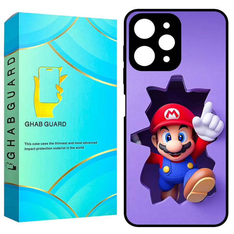کاور قاب گارد طرح ماریو مدل GCHPR12 مناسب برای گوشی موبایل شیائومی Redmi 12 4G / Redmi 12 5G / Poco M6 Pro 5G
