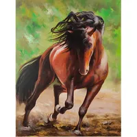 نقاشی رنگ روغن مدل&nbsp;اسب سرکش