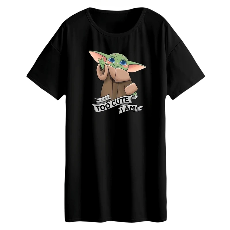 تی شرت لانگ زنانه مدل بیبی یودا کد 3