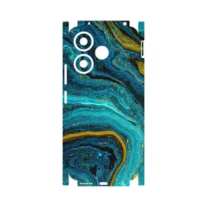 MAHOOT Turquoise marblewith golden streaks-FullSkin Cover Sticker for Xiaomi Redmi 13