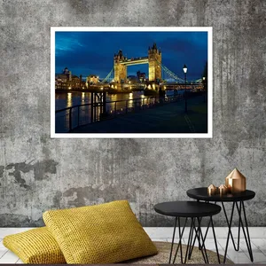 تابلو بکلیت طرح منظره پل تاور بریج Tower Bridge مدل قاب شاسی W-s8069