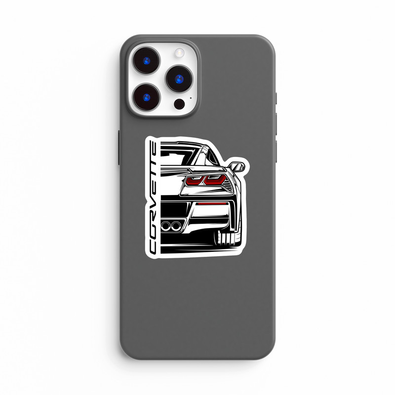 استیکر لپ تاپ و موبایل بووم طرح ماشین مدل Chevrolet C7 کد ZX042