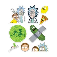 استیکر لپ تاپ مدل ریک و مورتی کد STL1053 مجموعه 9 عددی