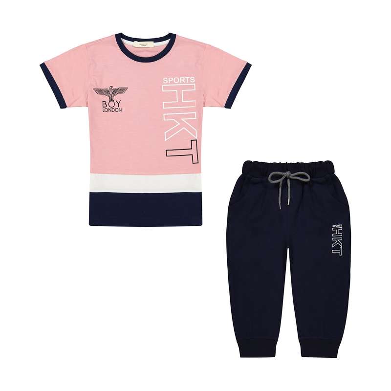 ست تی شرت و شلوار پسرانه مدل نونان 2211282-85