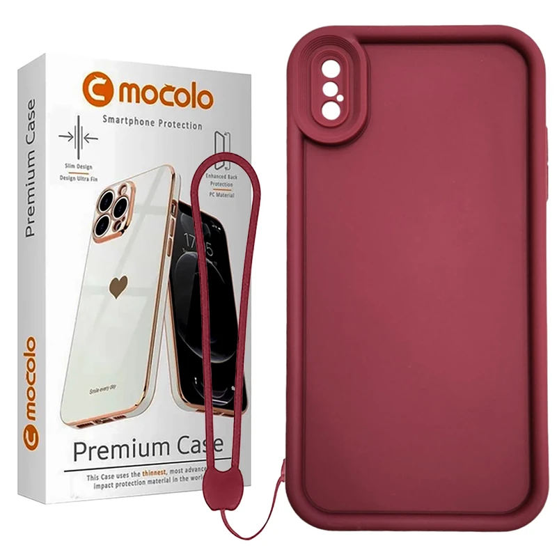 کاور موکولو مدل Silicone Puffer Apple Strap مناسب برای گوشی موبایل اپل iPhone Xs Max به همراه بند آویز