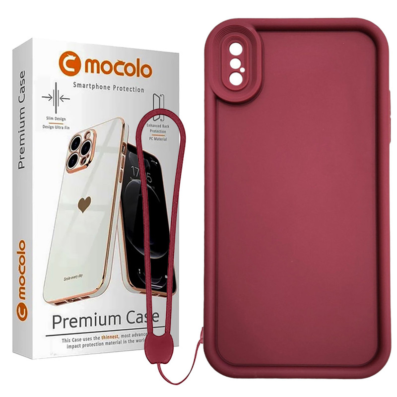 کاور موکولو مدل Silicone Puffer Apple Strap مناسب برای گوشی موبایل اپل iPhone Xs Max به همراه بند آویز
