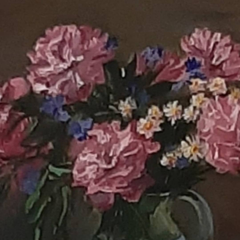 تابلو نقاشی رنگ روغن مدل گلدان