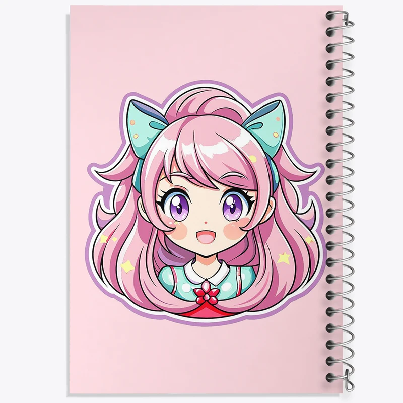 دفتر ژورنال نویسی 50 برگ خندالو مدل نقطه ای طرح دخترانه بامزه کد N2600