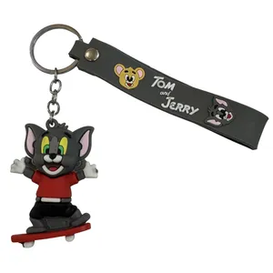 جاکلیدی مدل سیلیکونی انیمیشنی تام و جری طرح تام اسکیت سوار کد tm111